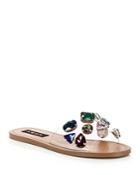 Aqua Women's Trinket Embellished Slide Sandals - 100% Exclusive