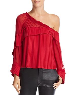 Ramy Brook Aurora Pleated Off-the-shoulder Top