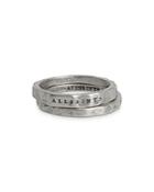 Allsaints Sterling Silver Signature Bands, Set Of 2
