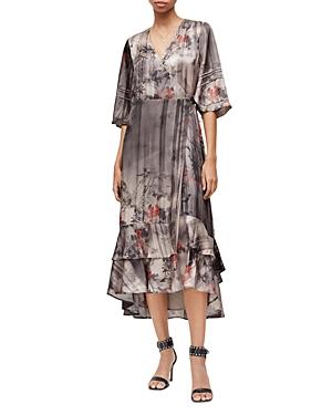 Allsaints Delana Koura Ruffled Hem Dress