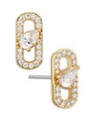 Nadri Lucca Cubic Zirconia Link Stud Earrings