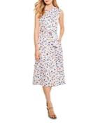 Nic And Zoe Seaglass Printed Sleeveless Shirtdress