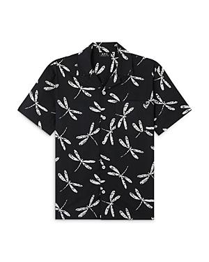A.p.c. Edd Dragonfly Print Regular Fit Button Down Camp Shirt