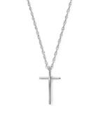 14k White Gold Small Cross Pendant Necklace, 18 - 100% Exclusive