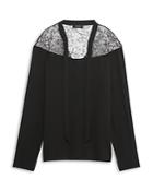 Theory Long Sleeve Lace Top