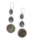 Ippolita Sterling Silver Ondine Hematite, Clear Quartz & Black Shell Drop Earrings