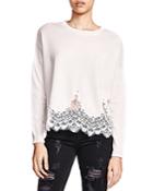 The Kooples Lace Trim Sweater