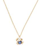Kate Spade New York Sea Star Blue Cubic Zirconia & Faux Pearl Crab Mini Pendant Necklace In Gold Tone, 16-19