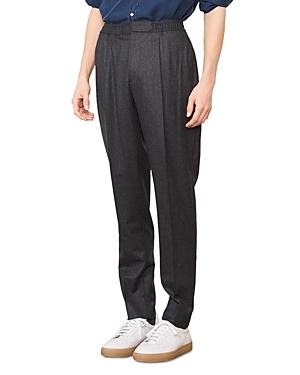 Officine Generale Drew Worsted Wool Pleated Regular Fit Pants