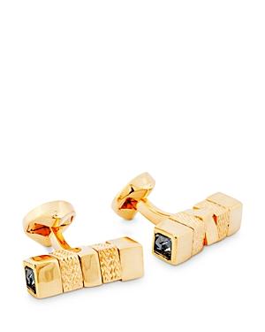 Zegna Rotating Herringbone Square Cylinder Cufflinks