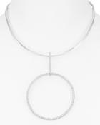 Argento Vivo Circle Pendant Collar Necklace
