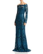 Tadashi Shoji Off-the-shoulder Sequin Embroidered Gown