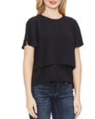 Vince Camuto Tiered Crepe Blouse