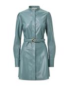 Nicholas Alexis Faux Leather Belted Dress