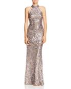 Aqua Sequined Damask Gown - 100% Exclusive