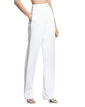 Michael Kors Collection Crystal Striped Crepe Tuxedo Pants