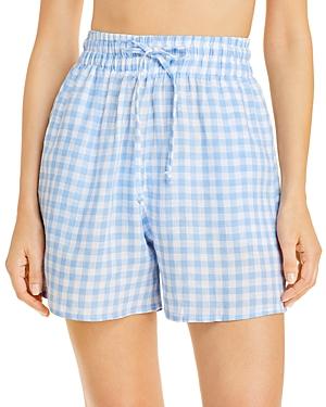 Frankies Bikinis Lou Gingham Drawstring Shorts