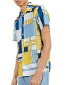 Ted Baker Abstract Check Print Short Sleeve Shirt