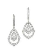 Bloomingdale's Diamond Vintage Look Drop Earrings In 14k White Gold, 0.75 Ct. T.w. - 100% Exclusive