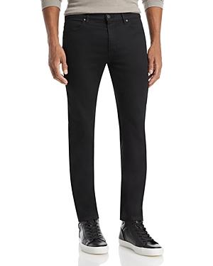 Hugo 708 Stretch Straight Slim Fit Jeans In Black