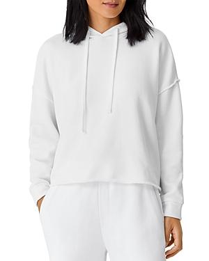 Eileen Fisher Cropped Boxy Cotton Hoodie