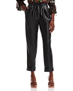 Alice And Olivia Liliana Faux Leather Paperbag Pants