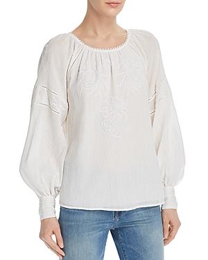 Joie Mitney Embroidered Peasant Top