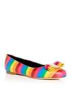 Salvatore Ferragamo Women's Varina Rainbow Stripe Flats