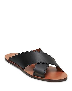 Chloe Women's Lauren Scalloped Slide Sandals