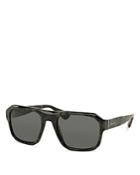 Prada Square Facet Spotted Gray Sunglasses