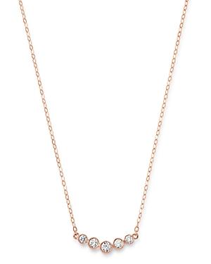 Bloomingdale's Diamond Bar Station Necklace In 14k Rose Gold, 0.25 Ct. T.w. - 100% Exclusive