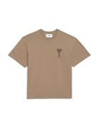 Ami Tonal Big Adc Organic Cotton Logo Embroidered Tee