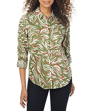 Foxcroft Charlie Cotton Zebra Flair Top