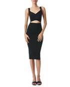 Alice And Olivia Lidia Twist Front Cutout Dress