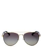 Tory Burch Women's Brow Bar Aviator Sunglasses, 55mm
