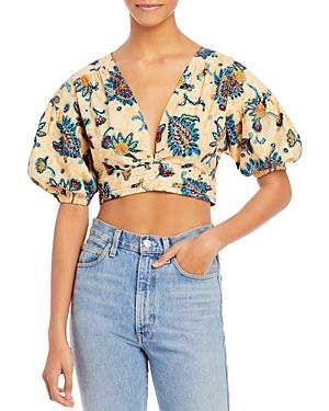 A.l.c. Rylan Printed Puff Sleeve Top