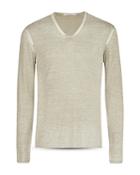 John Varvatos Collection Silk & Cashmere Regular Fit V-neck Sweater