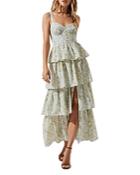 Astr The Label Midsummer Tiered Floral Print Dress