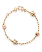 Pomellato 18k Rose Gold Iconica Diamond Station Chain Bracelet