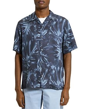 Theory Noll Palm Print Regular Fit Shirt