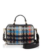 Milly Small Pied Poule Tweed Satchel
