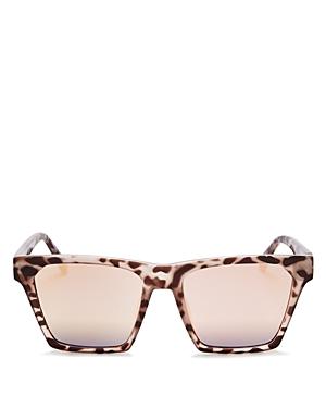 Quay Alright Mirrored Square Sunglasses, 55mm