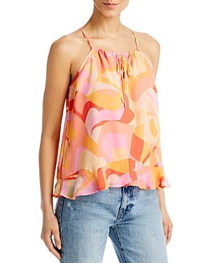 Aqua Printed Sleeveless Top - 100% Exclusive