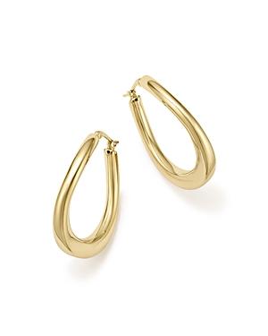 Bloomingdale's 14k Yellow Gold Off-set Hoop Earrings - 100% Exclusive