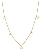 Moon & Meadow 14k Yellow Gold Heart Station Necklace, 17 - 100% Exclusive