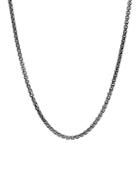 John Hardy Sterling Silver With Satin Matte Black Rhodium Classic Chain Necklace, 26