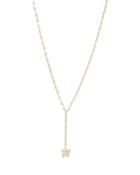 Argento Vivo Cubic Zirconia & Butterfly Lariat Necklace In 14k Gold Plated Sterling Silver, 16-18