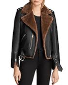 Allsaints Balfern Lux Faux Fur-lined Leather Biker Jacket