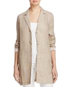 Eileen Fisher Organic Linen Notch Collar Jacket