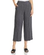 Eileen Fisher Petites Striped Wide-leg Cropped Pants